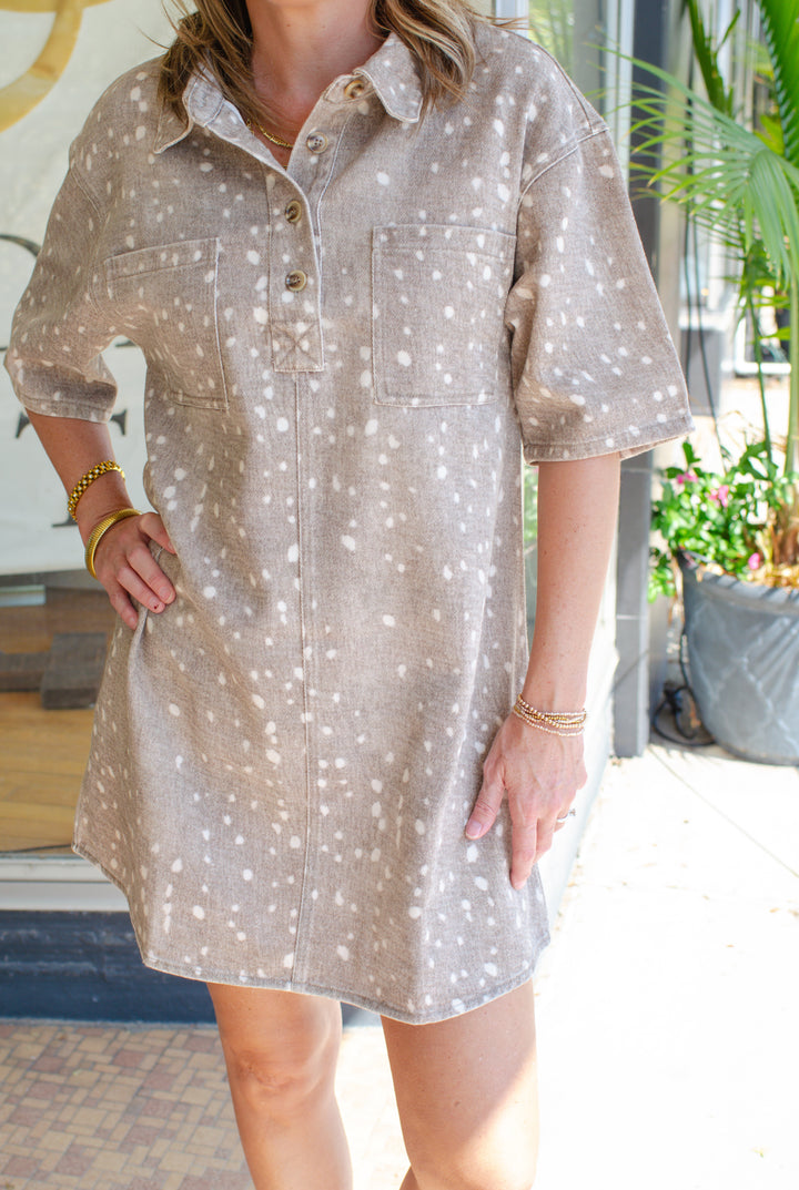 Choose Love Bambi Print Relaxed Fit Dress