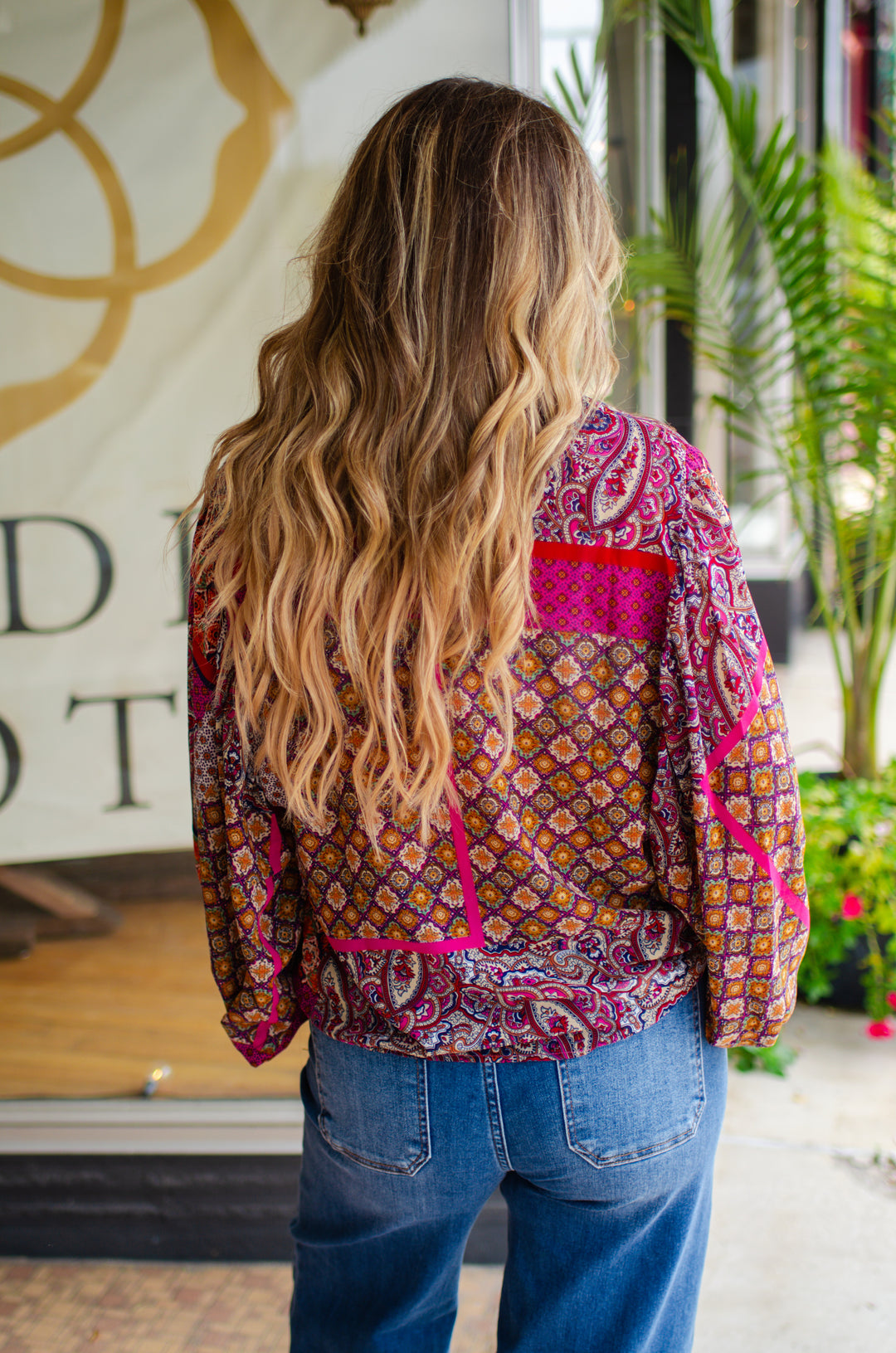 Bohemian Rhapsody Printed Button Down Collated Top