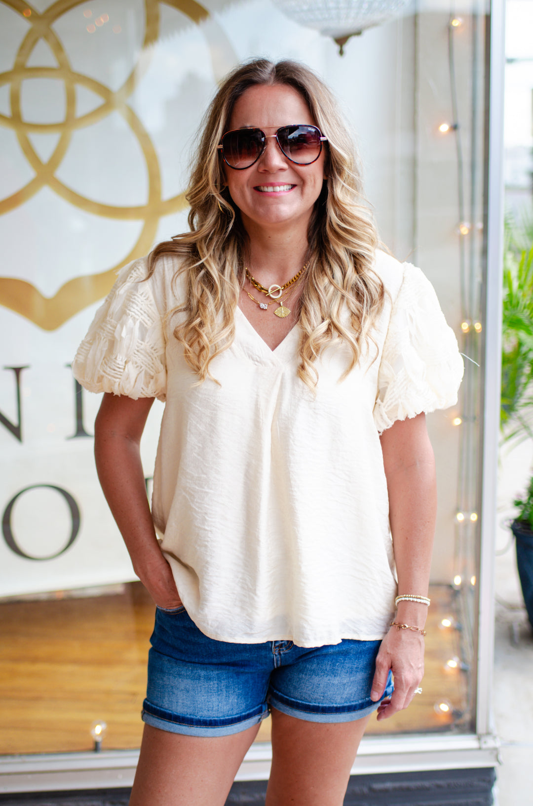 Oh So Chic Top in Cream