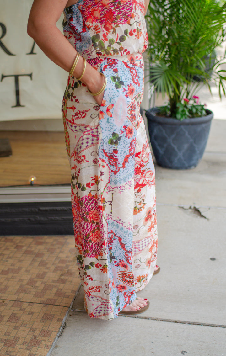Summer Romance High Rise Wide Leg Printed Pant