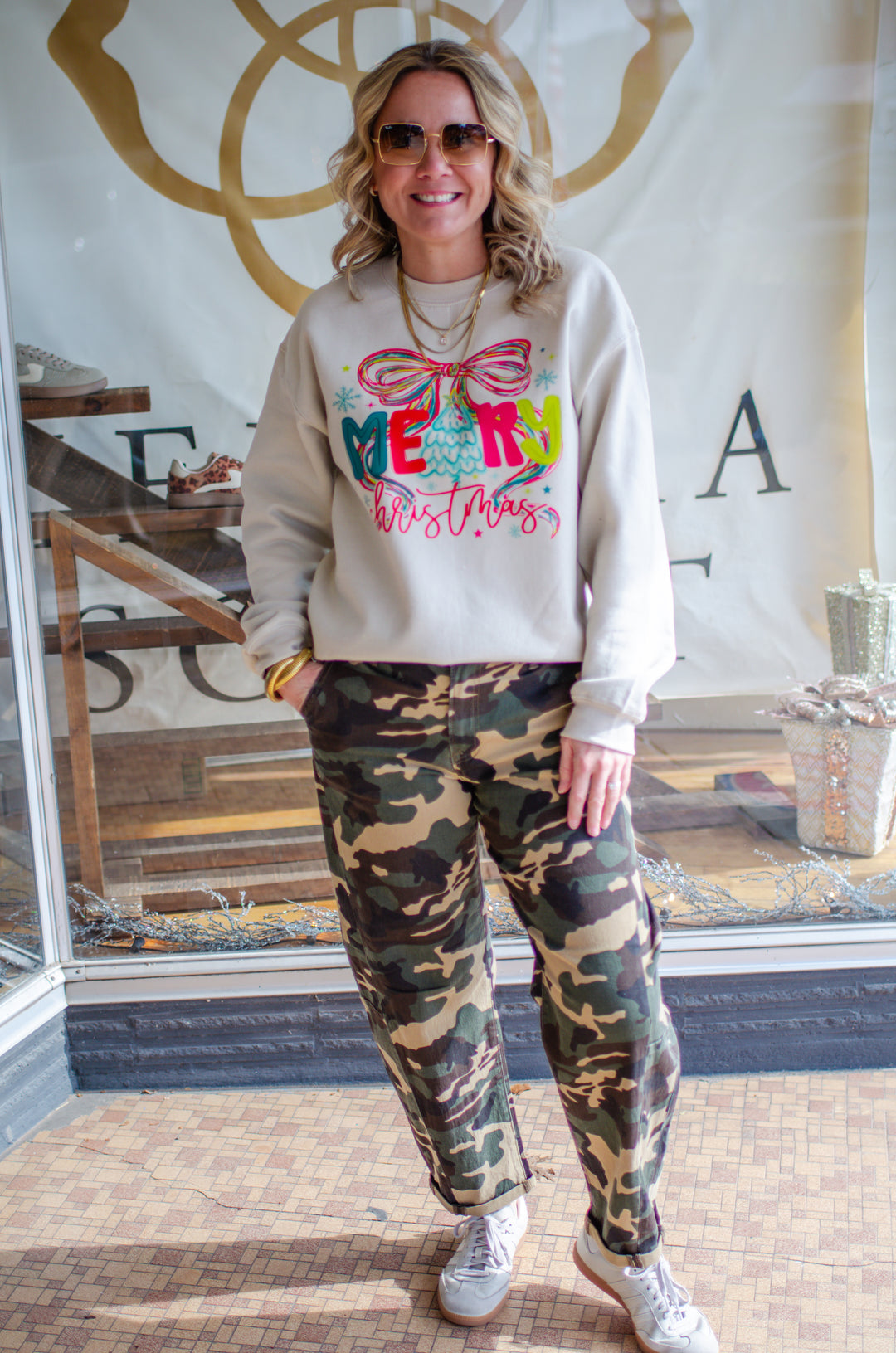 Risen High Rise Ankle Crop Camo Jeans