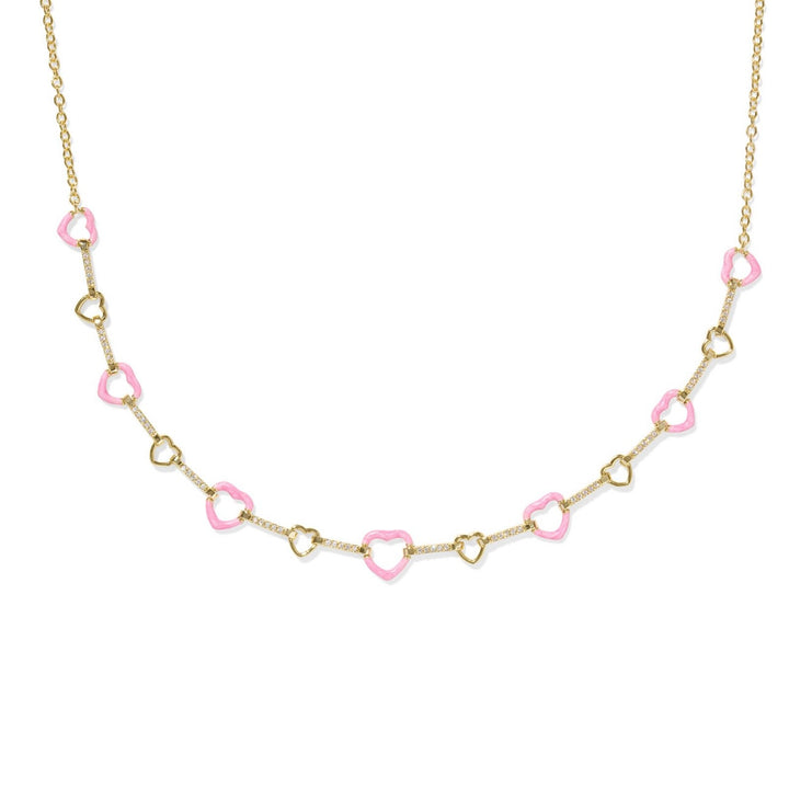 Kendra Scott Haisley Heart Strand Pink in Gold