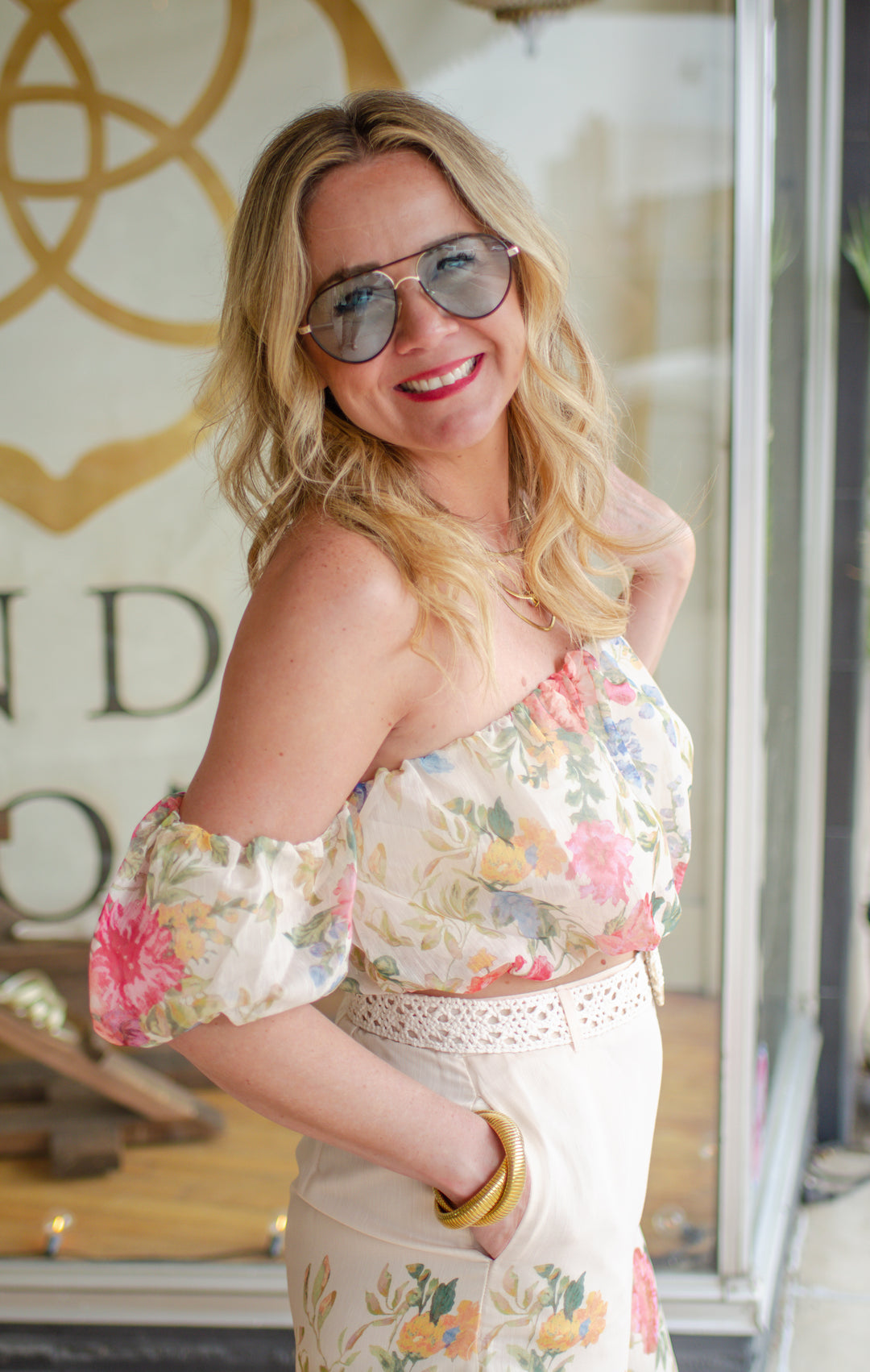 Feeling Fancy Floral Organza Off The Shoulder Bubble Top