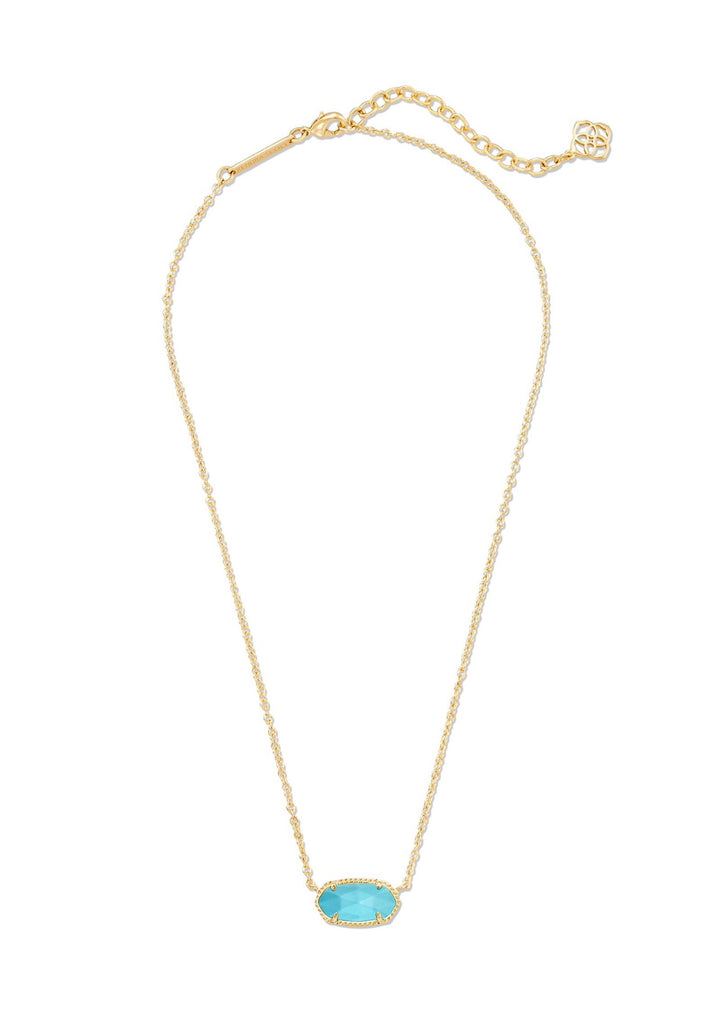 Kendra Scott Elisa Gold Pendant Necklace in Turquoise