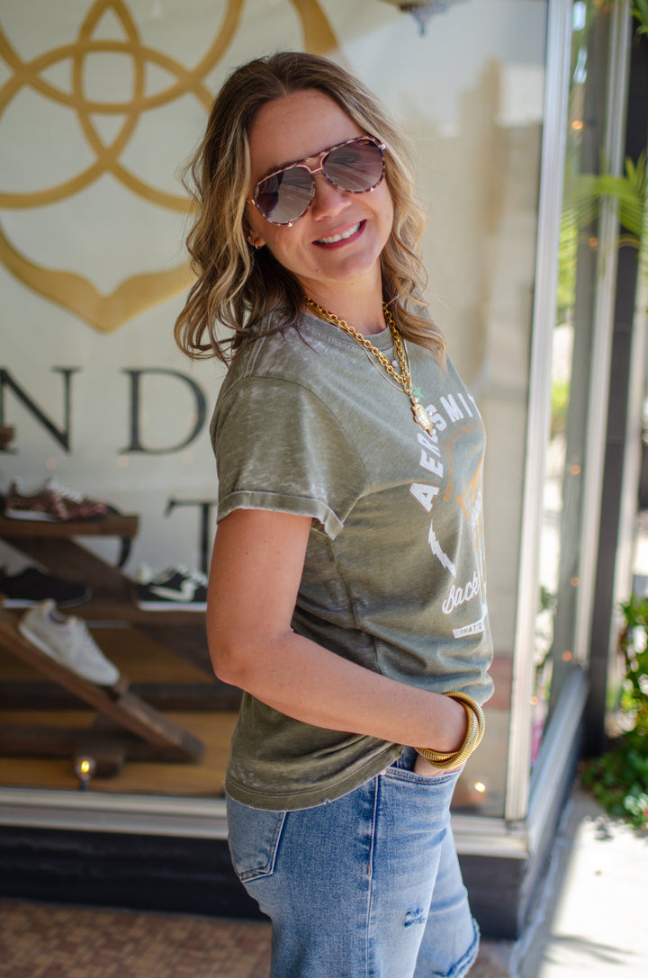 Aerosmith Burn Out Olive