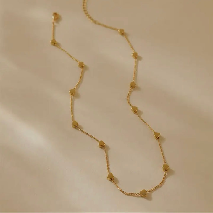 LUXE Aurora 18K Gold Plated Heart Charm Necklace