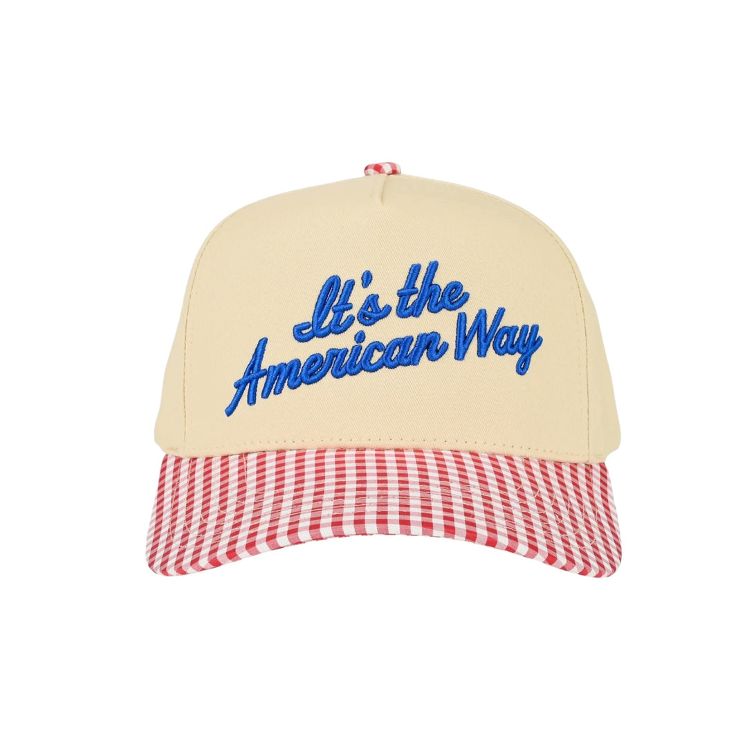 It's the American Way Two Tone Trucker Hat in Red