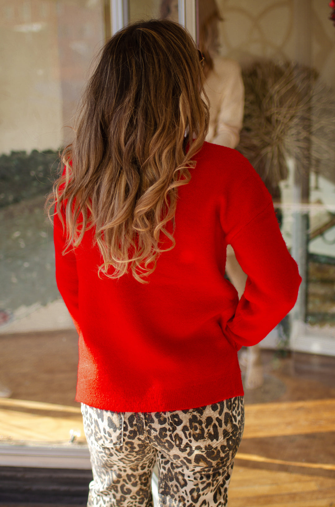 Love Knit Sweater in Red