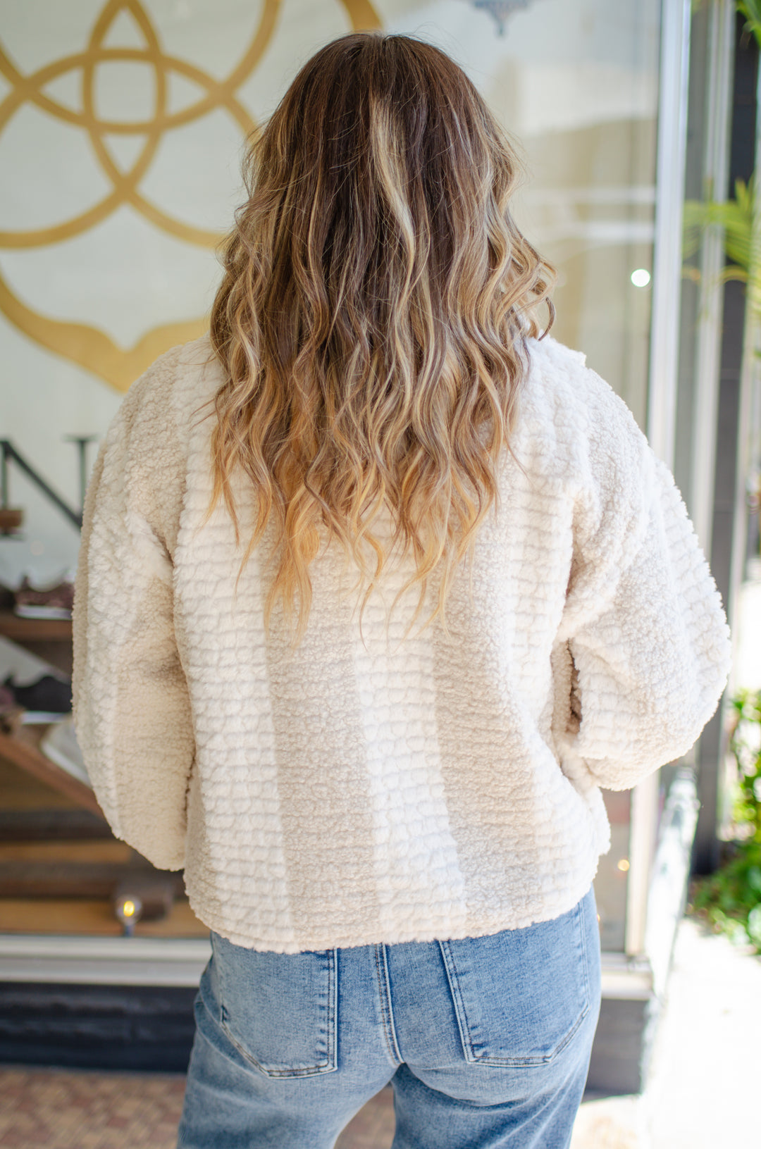 Fabulous Fur 2 Tone Cream Pocket Jacket