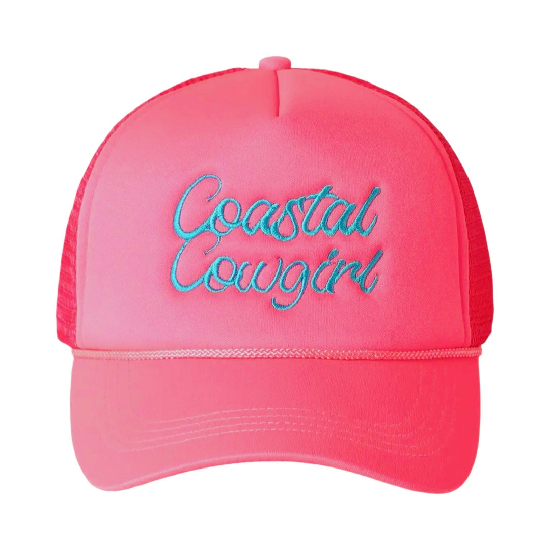 Coastal Cowgirl Trucker Hat Hot Pink/Blue