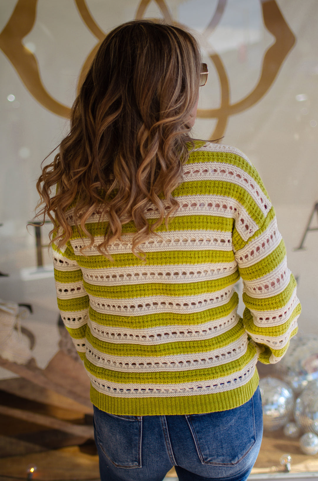 Moment In Time Eyelet Knit Sweater