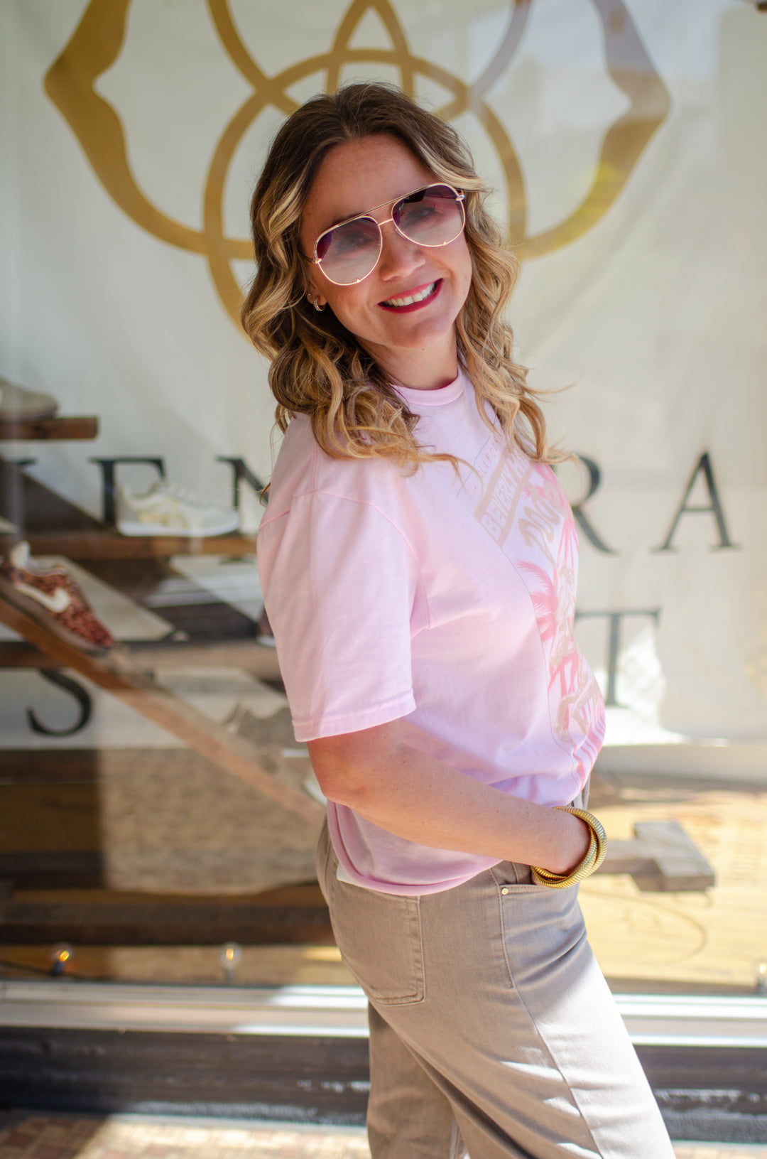 Beverly Hills Rodeo Drive Pink Graphic Tee