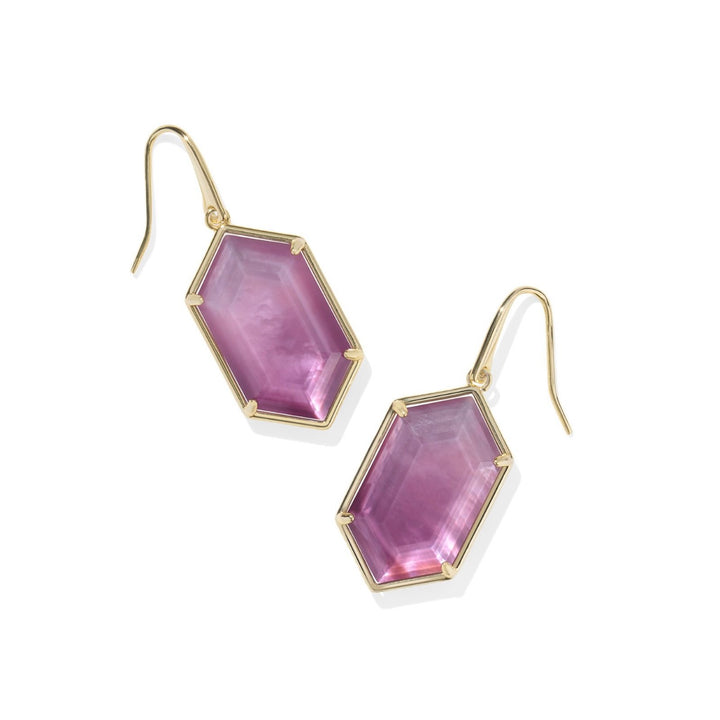 Kendra Scott Hallie Drop Earring in Amethyst Illusion on Gold