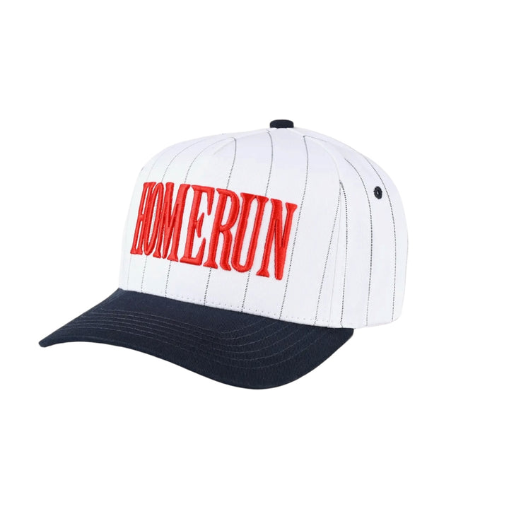 Homerun Stripe  Embroidered Stripe Red Lettering on Navy