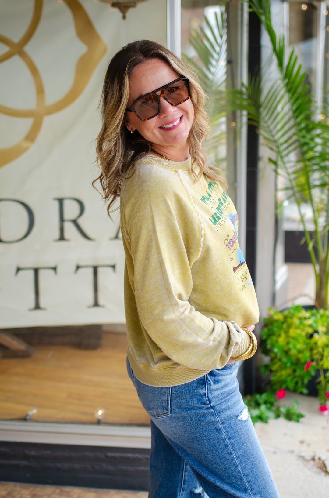 Tom Petty Great Wide Open Tour Burnout Yellow Pullover