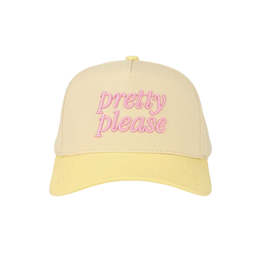 Pretty Please Embroidered Two-Tone Hat