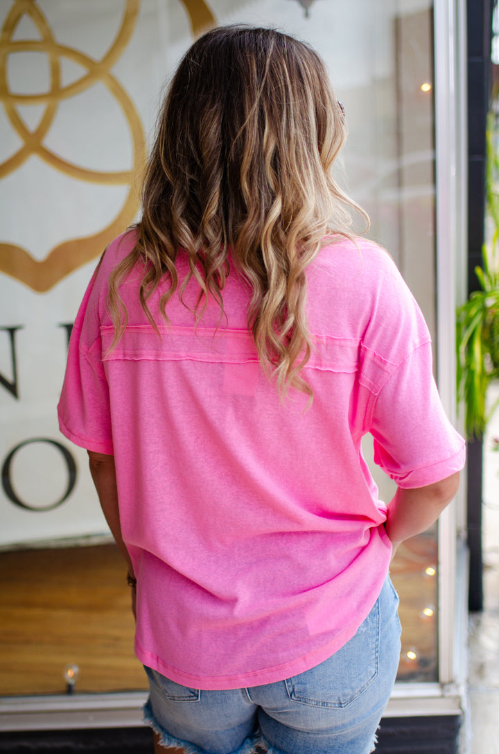 Spin You Around Button Down Top in Pink