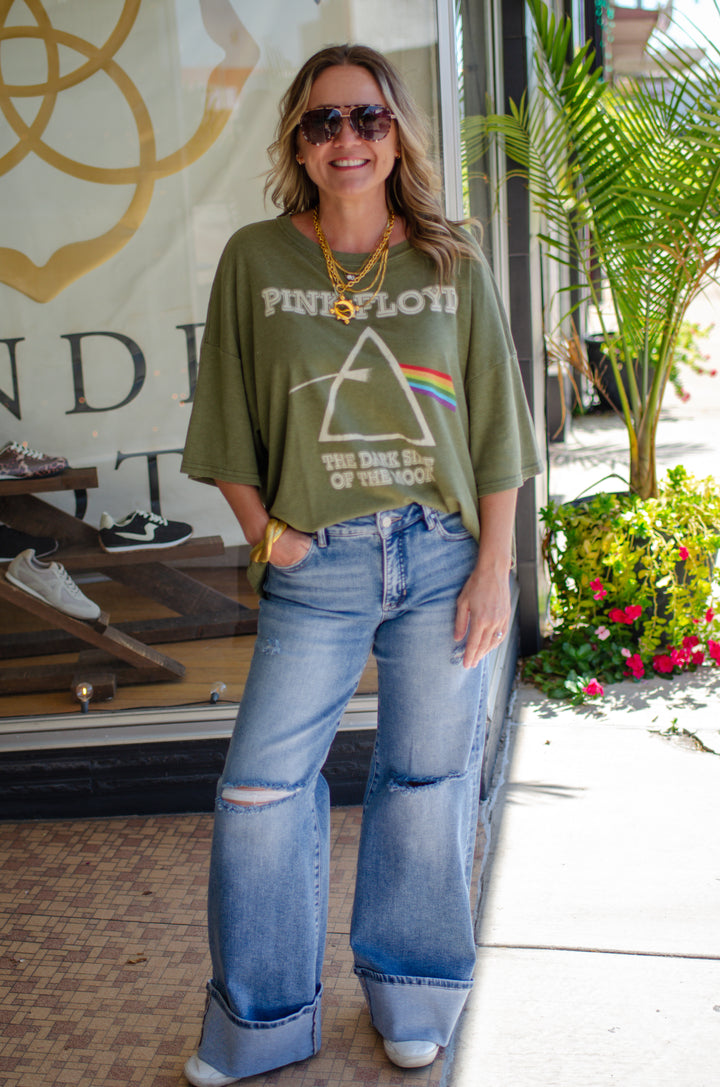 Pink Floyd Olive One Size Tee in Olive
