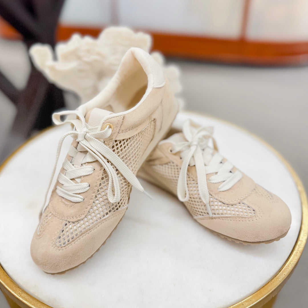 Take Heart Mesh Sneakers in Taupe