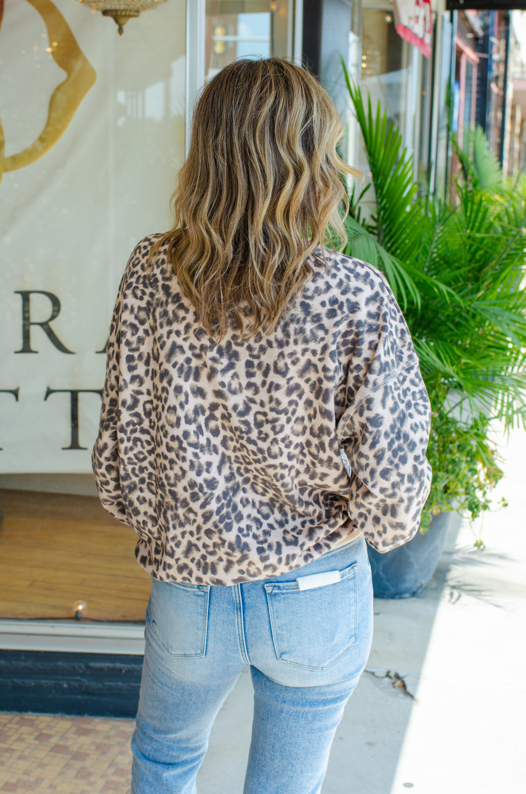 Wild At Heart Leopard Boxy Long Sleeve Top