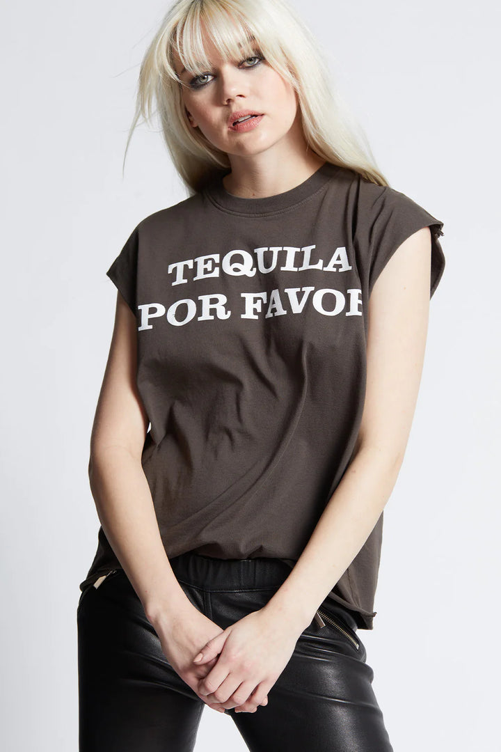 Tequila Por Favor Pepper Cut Sleeve Tee