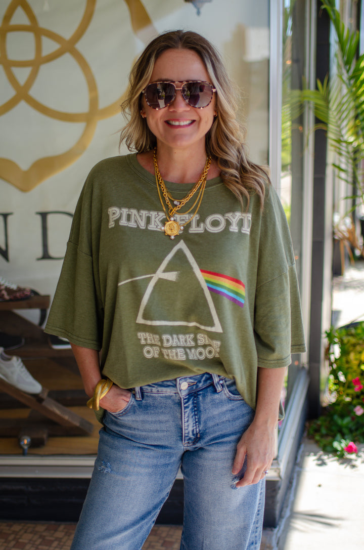 Pink Floyd Olive One Size Tee in Olive