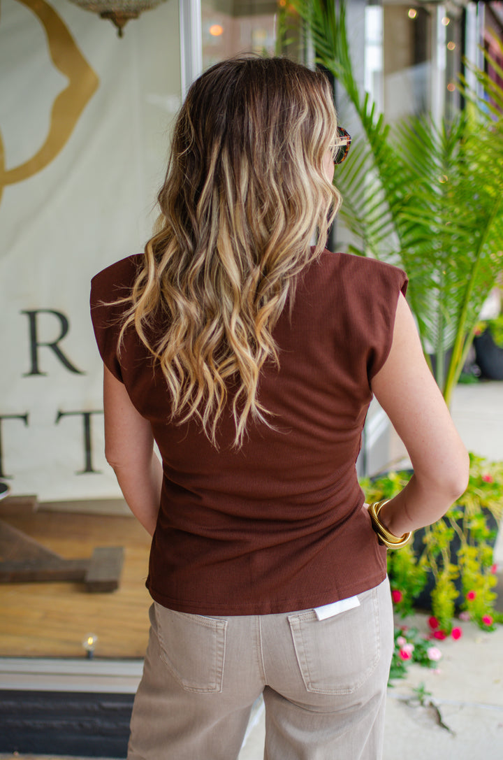 Always Yours Top in Brown