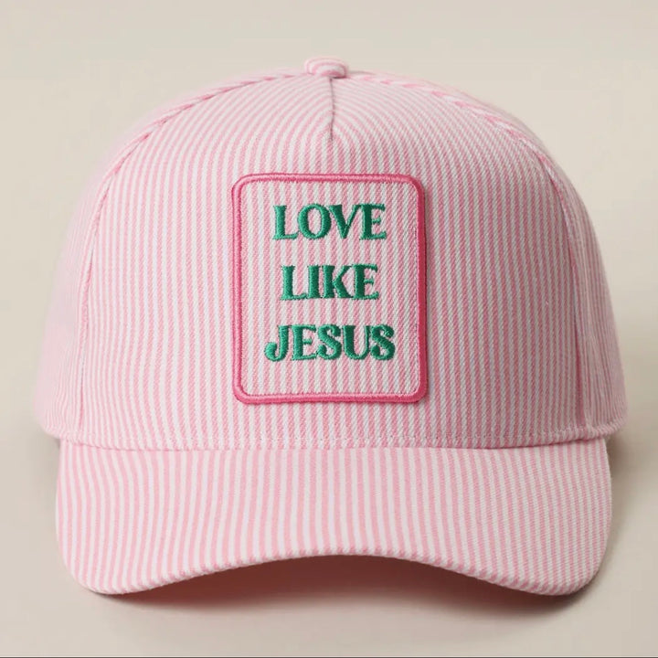 Love Like Jesus Embroidered Seersucker Hat