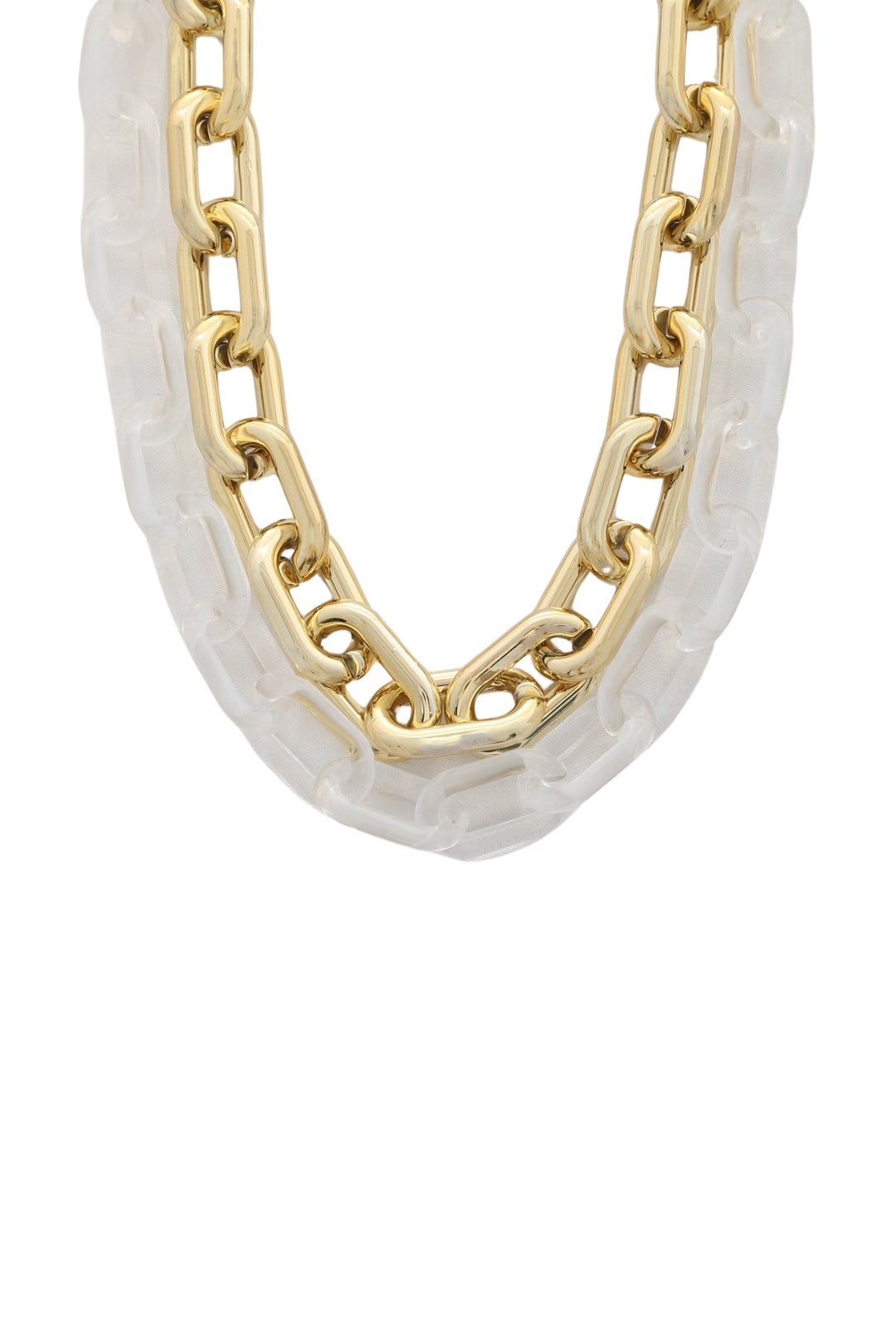 Gold & Clear Multi Chain Necklace