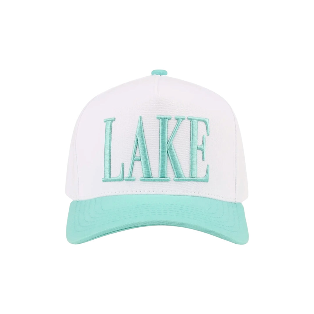 Lake Embroidered Mint & White 2 Tone Trucker Hat