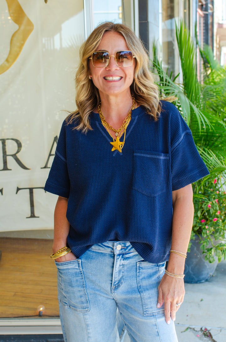 Everyday Comfort Top in Navy
