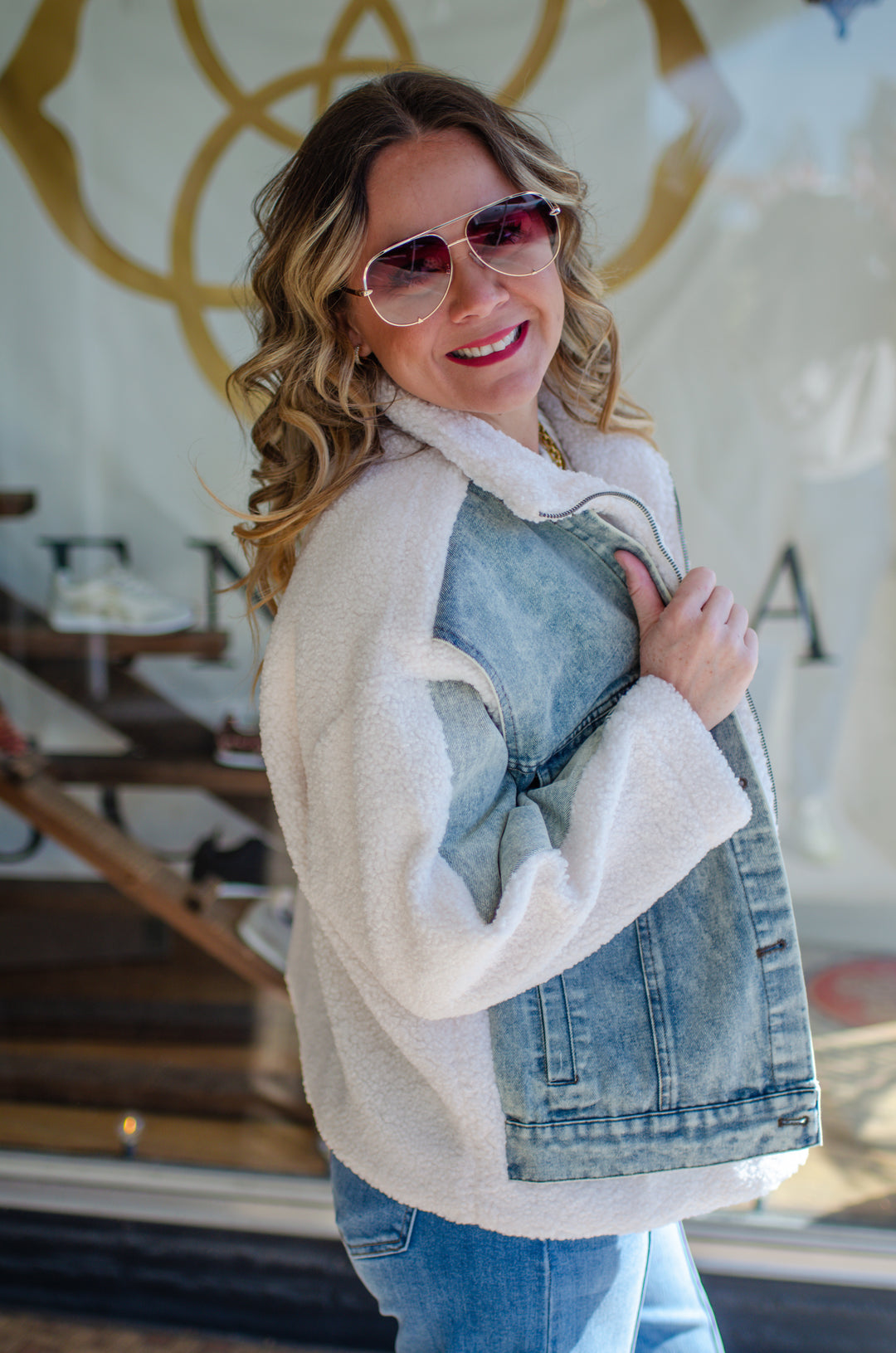 Warm Embrace Denim & Shearling Jacket