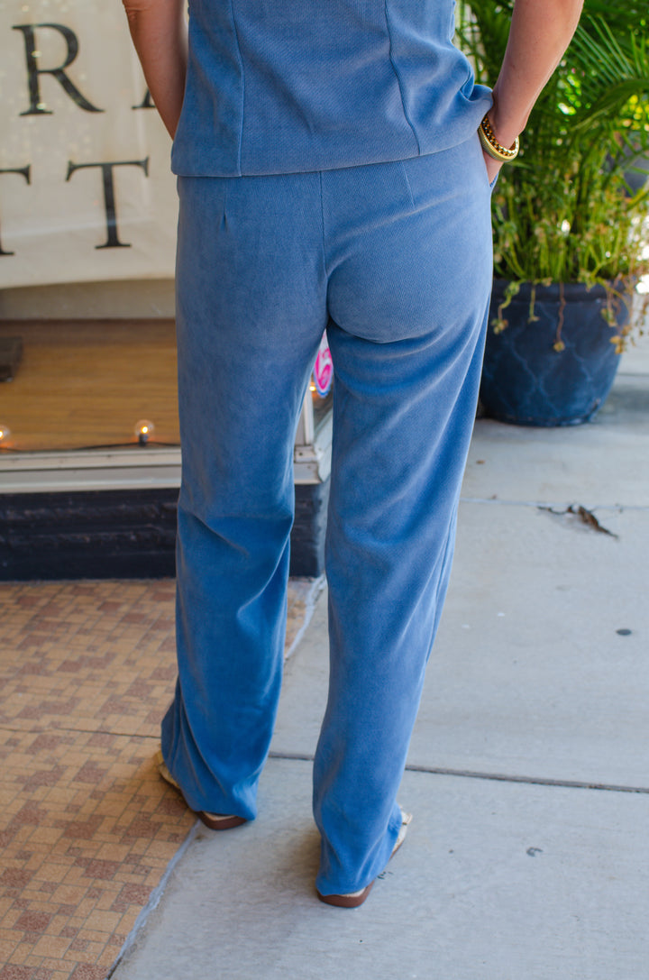 Lux Life Trouser in Dusty Blue