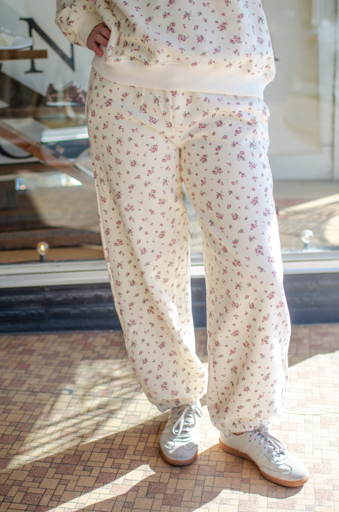 Floral Fancy Printed Jogger Sweat Pants