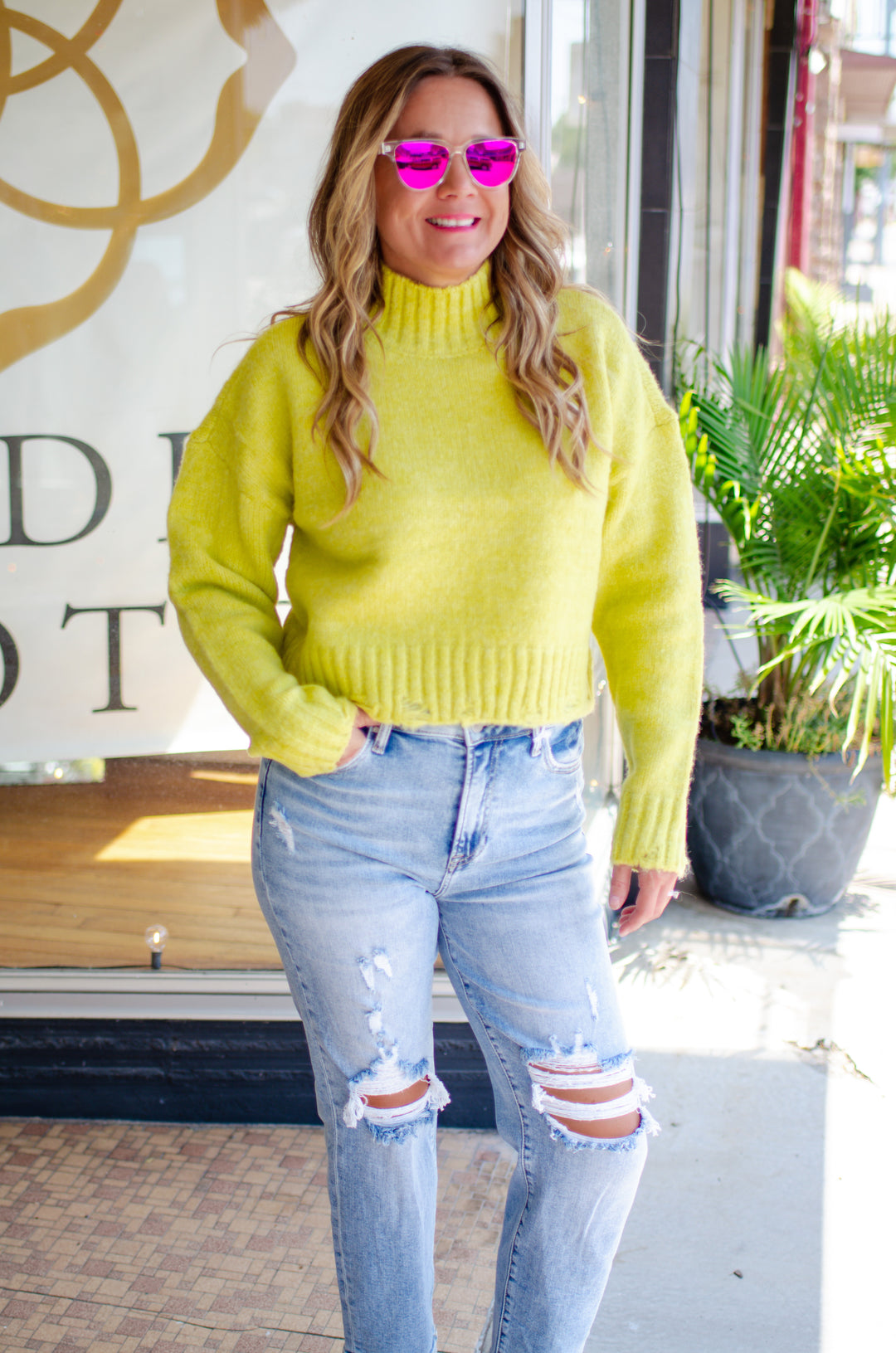 Perfect Fall Sweater-Lime