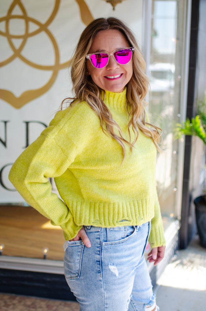 Perfect Fall Sweater-Lime