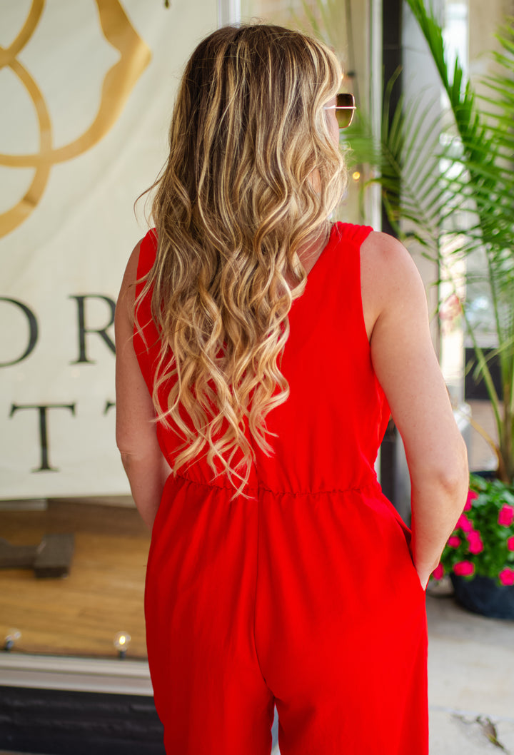 Stunning Moment Red Belted Jumper