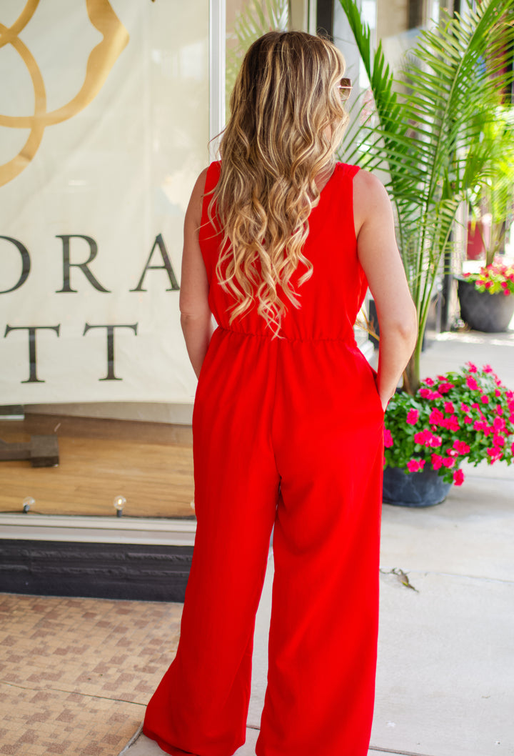 Stunning Moment Red Belted Jumper