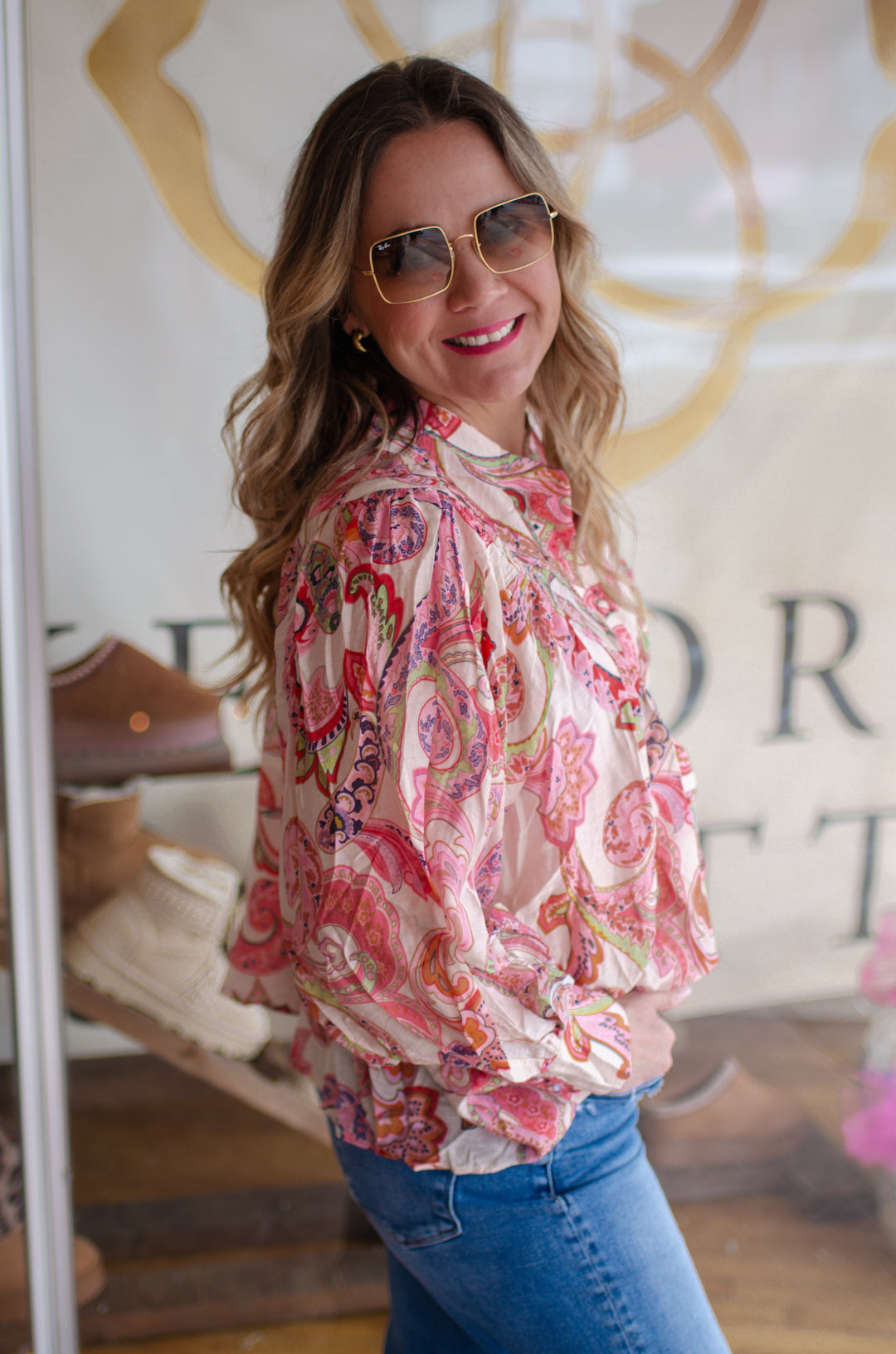 Paisley Bohemian Printed Button Down Blouse