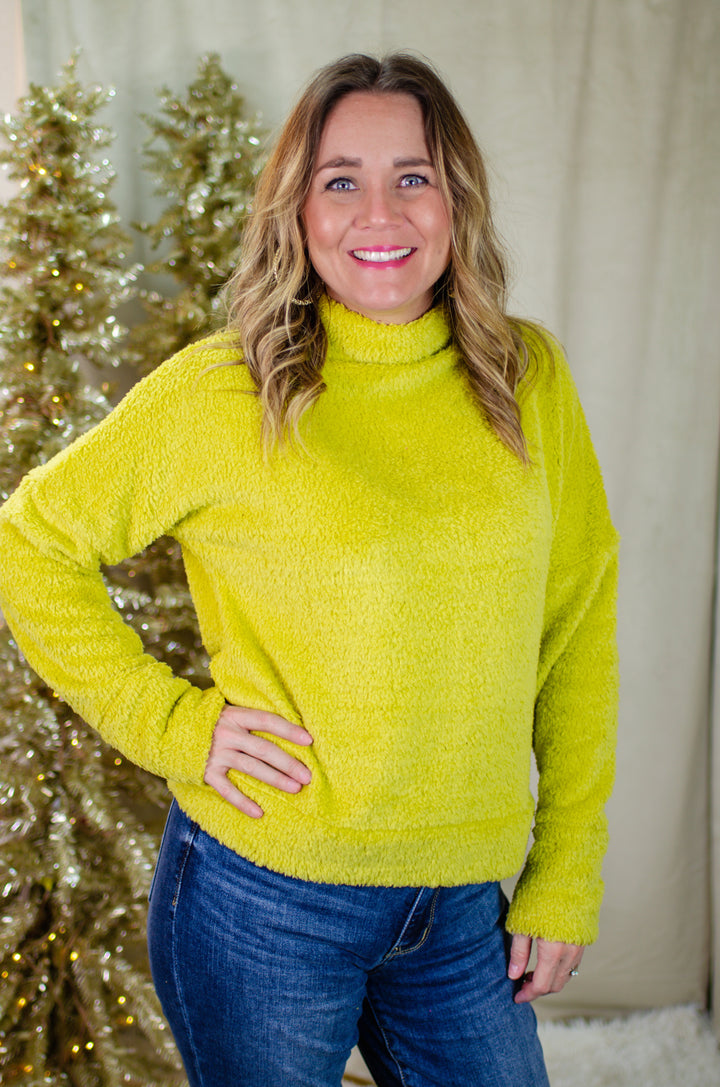 Warm & Cozy Top-Lime