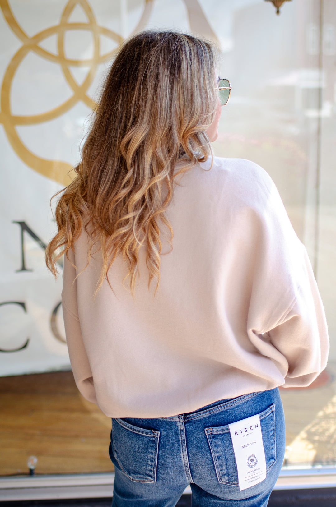 Paris Embroidered Taupe Sweatshirt