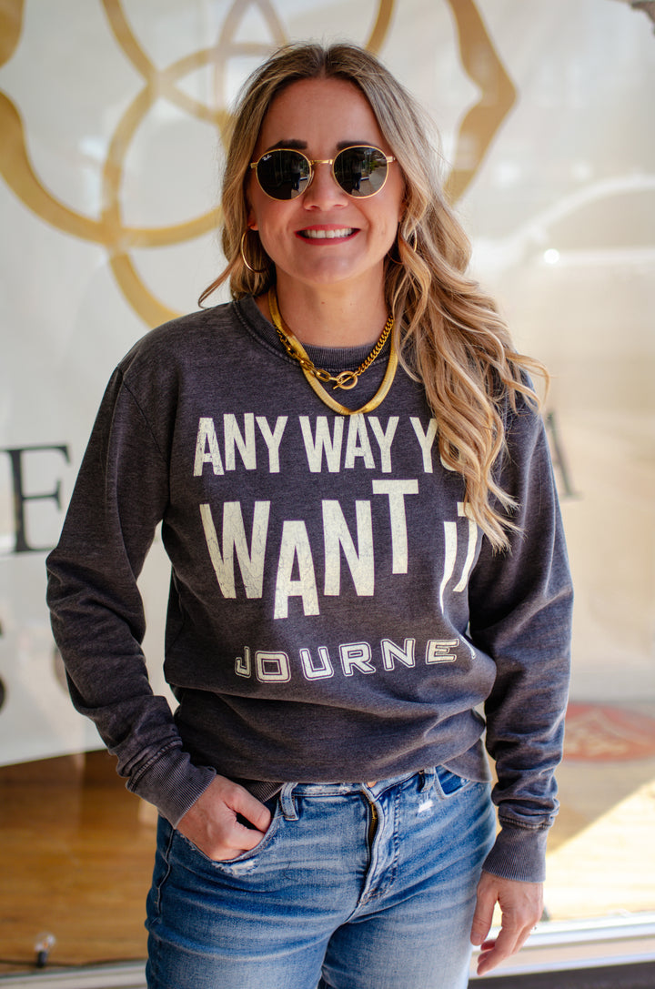 Journey Any Way You Want It Fitted Sweatshirt