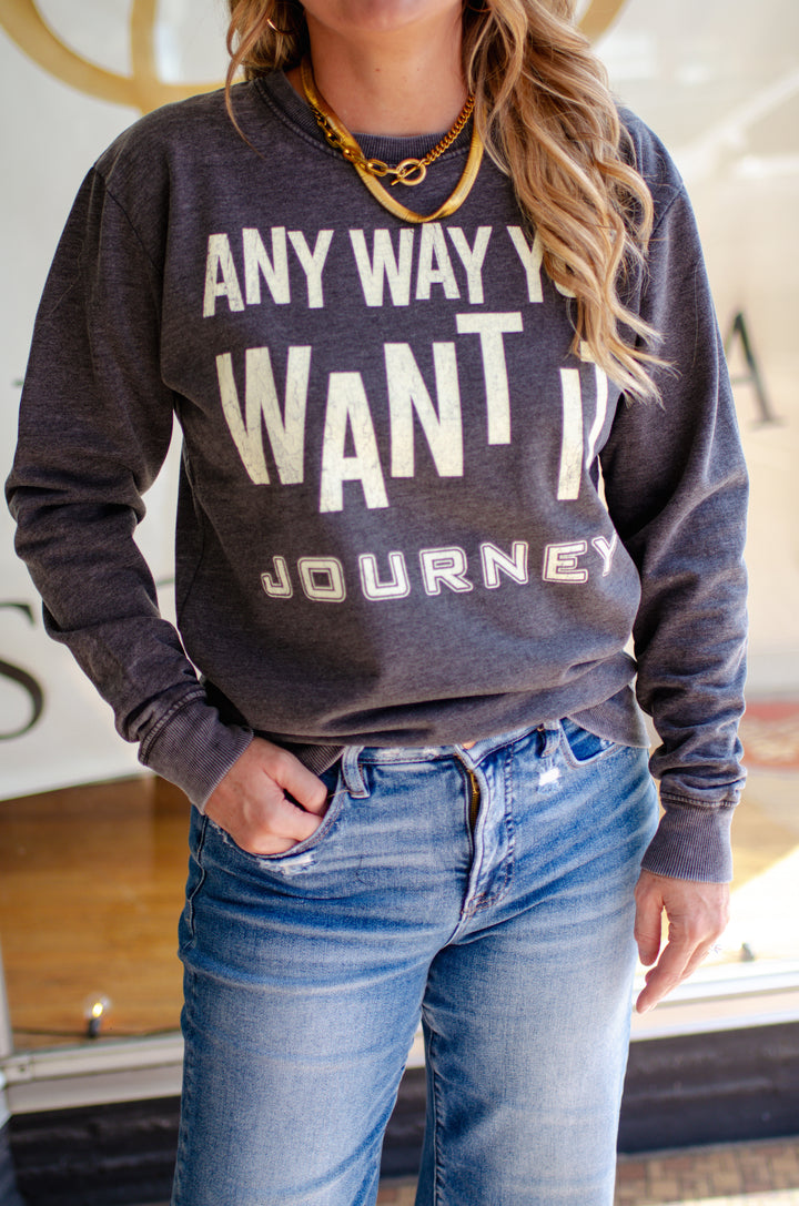 Journey Any Way You Want It Fitted Sweatshirt