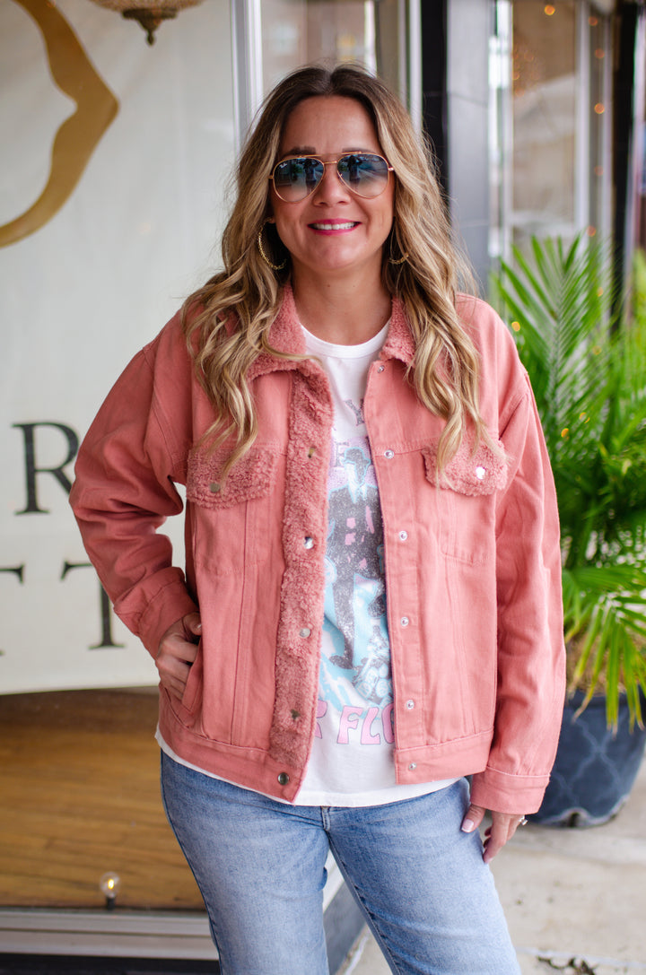 Love Of Fall Jacket-Pink