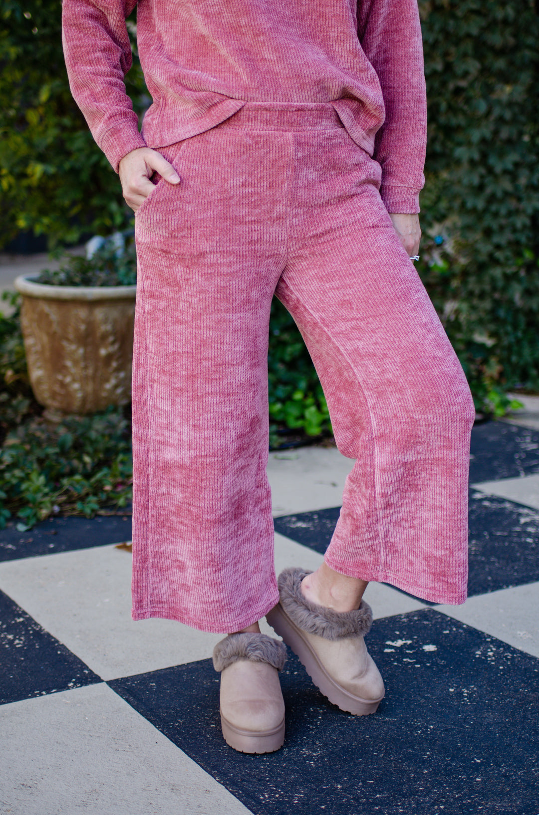 Falling For You Pant-Rose Pink