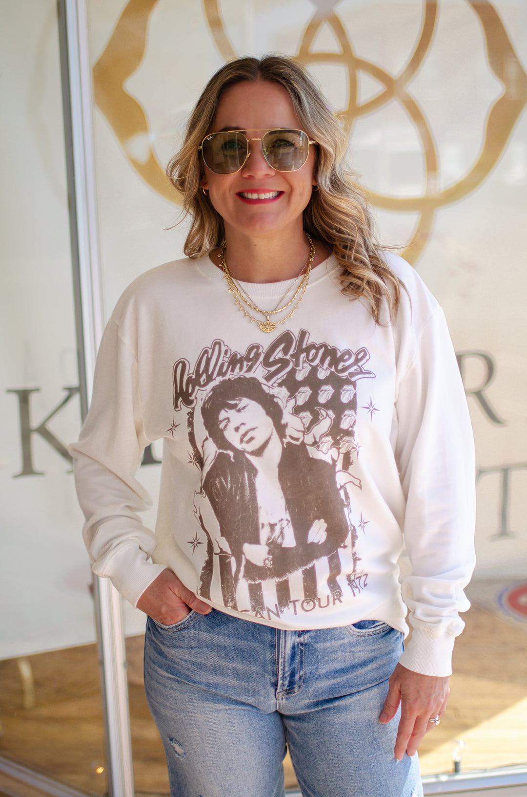 Rolling Stone Tour 1972 Sweatshirt Pearl