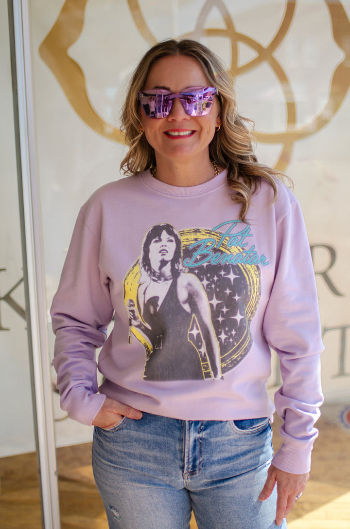 Pat Benatar Fitted Sweatshirt Lilac