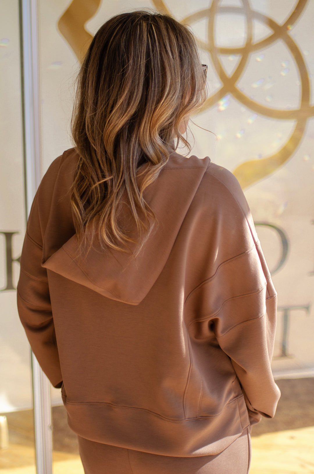 In Our Moment Butter Soft Half Zip Pullover Top in Mocha