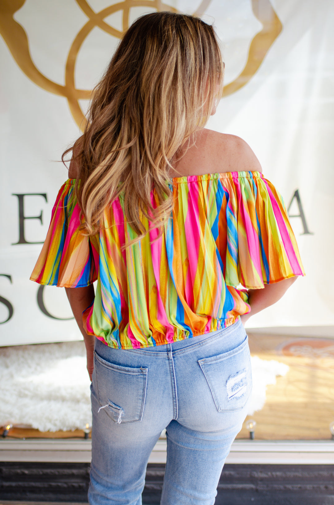 Brighten My Day Off the Shoulder Top