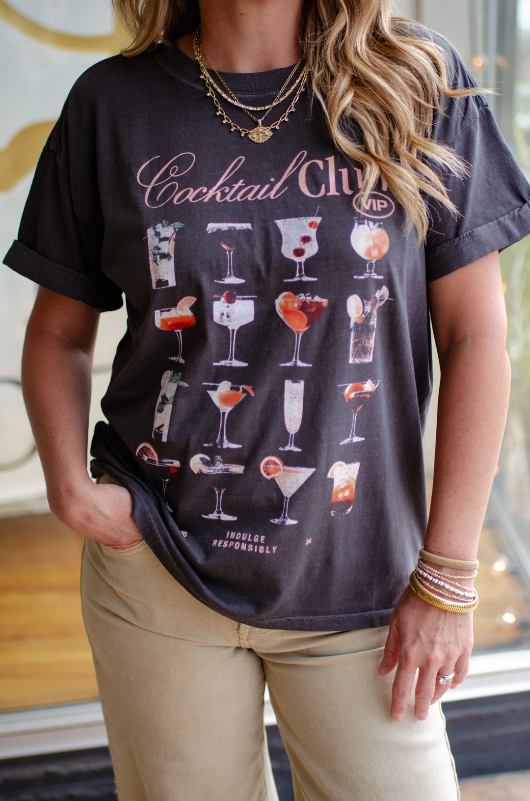 Cocktail Club Boyfriend Fit Graphic Tee